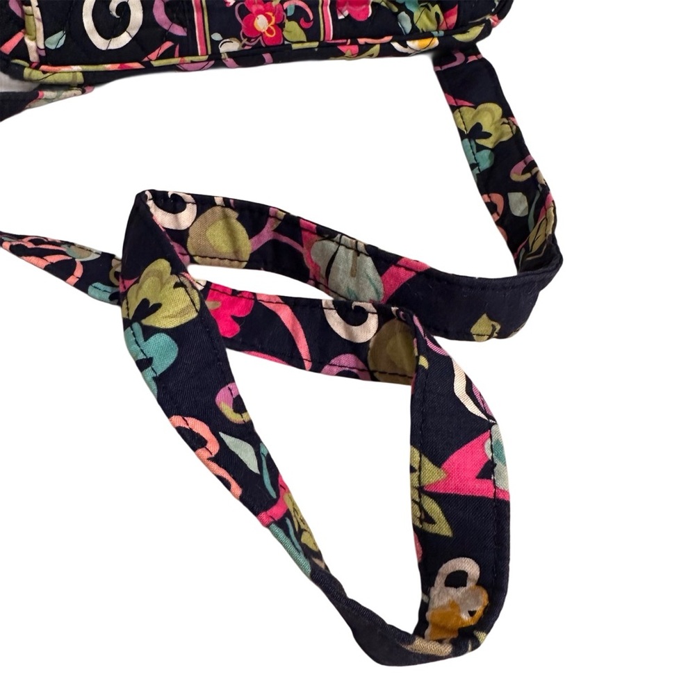 Vera Bradley Little Hipster Crossbody Bag in Navy Floral Retired Pattern Ribbons - Picture 6 of 15